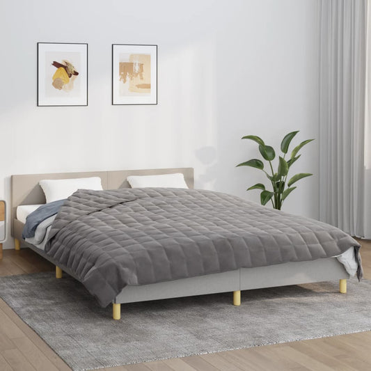 tyngdetæppe 220x235 cm 11 kg stof grå
