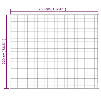 tyngdetæppe 220x260 cm 15 kg stof grå
