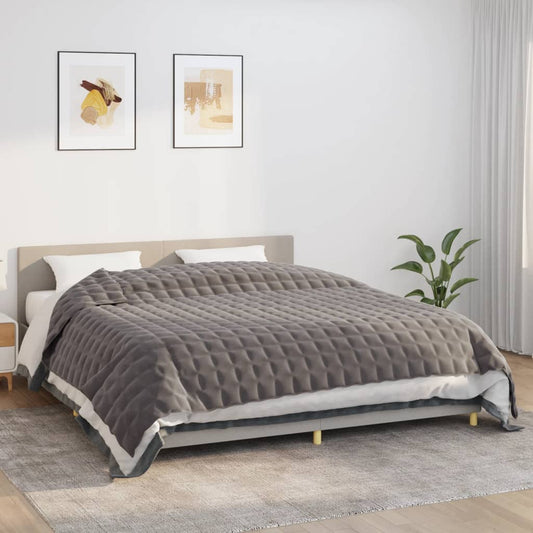 tyngdetæppe 235x290 cm 11 kg stof grå
