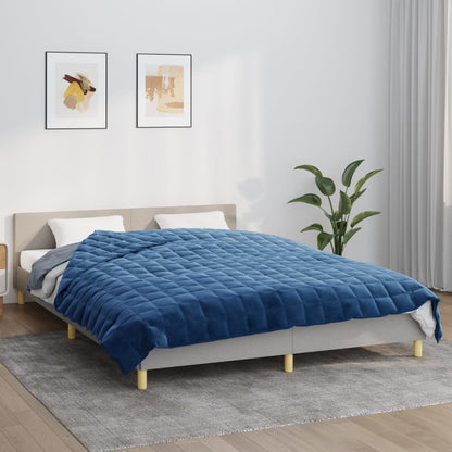 tyngdetæppe 220x235 cm 11 kg stof blå