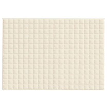 tyngdetæppe 138x200 cm 10 kg stof lys cremefarve
