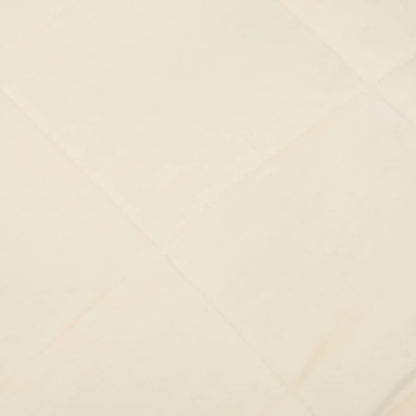 tyngdetæppe 155x220 cm 7 kg stof lys cremefarve