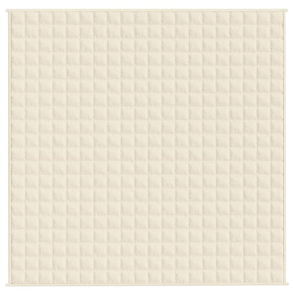tyngdetæppe 200x200 cm 9 kg stof lys cremefarve