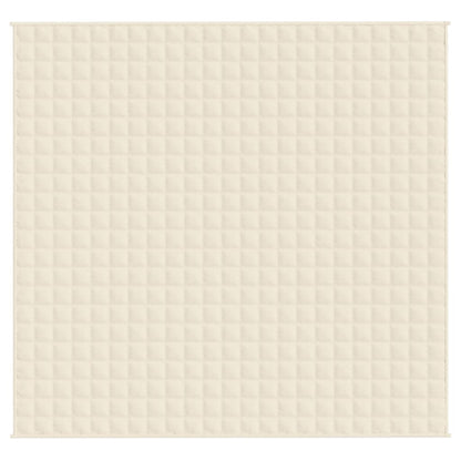 tyngdetæppe 220x235 cm 15 kg stof lys cremefarve