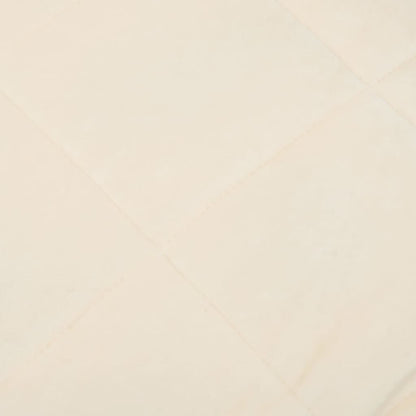 tyngdetæppe 220x235 cm 15 kg stof lys cremefarve