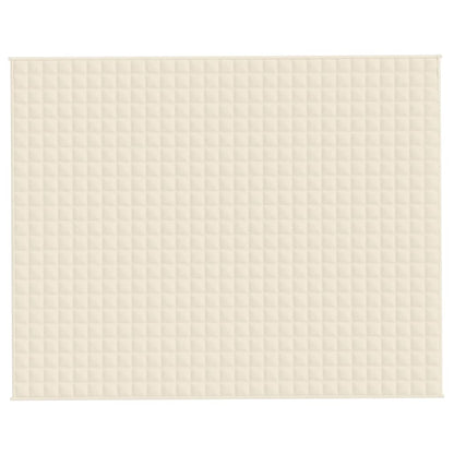 tyngdetæppe 235x290 cm 11 kg stof lys cremefarve