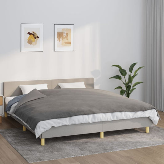 tyngdetæppe med betræk 155x220 cm 11 kg stof grå