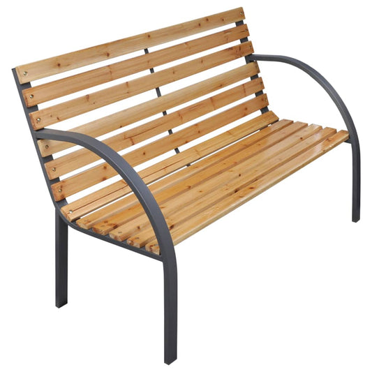 havebænk 112 cm massivt fyrretræ