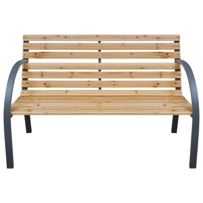havebænk 112 cm massivt fyrretræ