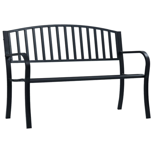 havebænk 120 cm stål sort