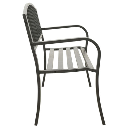 havebænk 120 cm stål grå