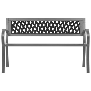 havebænk 120 cm stål sort
