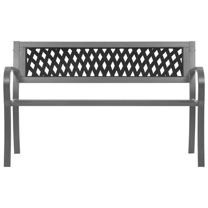 havebænk 120 cm stål sort