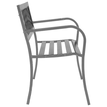 havebænk 120 cm stål sort