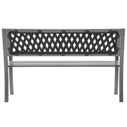 havebænk 120 cm stål sort