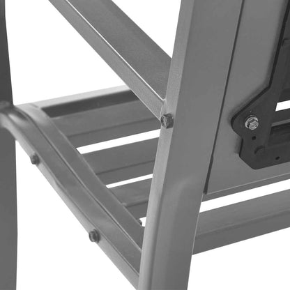 havebænk 120 cm stål sort