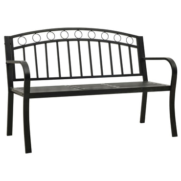 havebænk med bord 120 cm stål sort