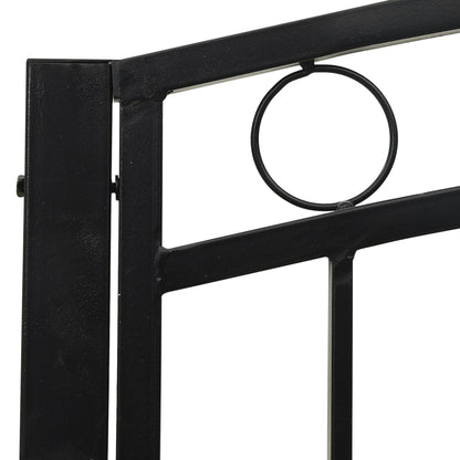 havebænk med bord 120 cm stål sort