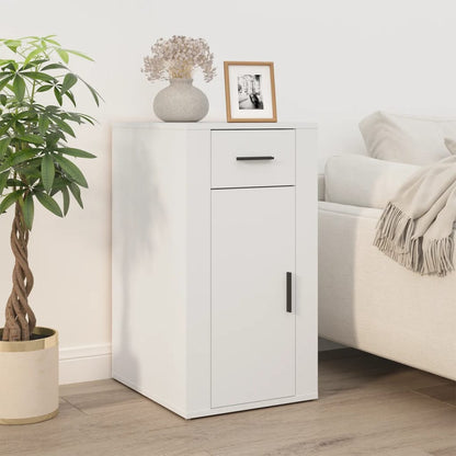 skrivebordsskab 40x49x75 cm konstrueret træ hvid