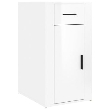 skrivebordsskab 40x49x75 cm konstrueret træ hvid højglans