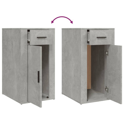skrivebordsskab 40x49x75 cm konstrueret træ betongrå