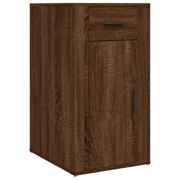 skrivebordsskab 40x49x75 cm konstrueret træ brunt egetræ