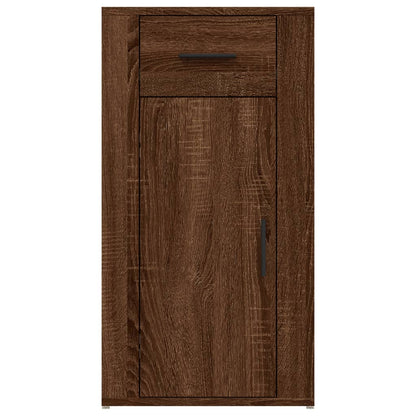 skrivebordsskab 40x49x75 cm konstrueret træ brunt egetræ