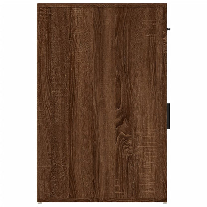 skrivebordsskab 40x49x75 cm konstrueret træ brunt egetræ