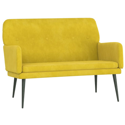 bænk 108x79x79 cm velour gul