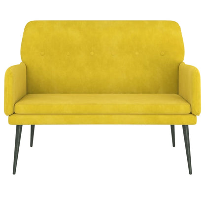 bænk 108x79x79 cm velour gul