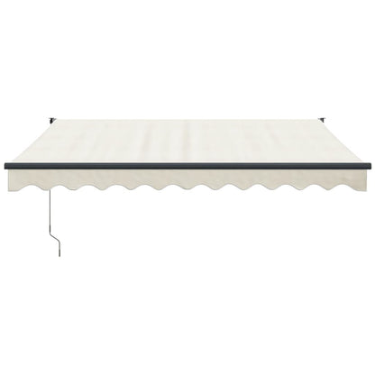 foldemarkise manuel betjening 3,5x2,5 m stof aluminium creme