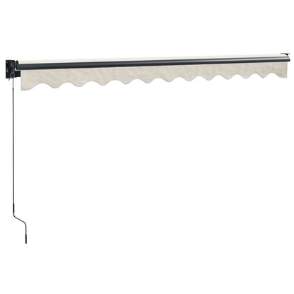 foldemarkise manuel betjening 3,5x2,5 m stof aluminium creme