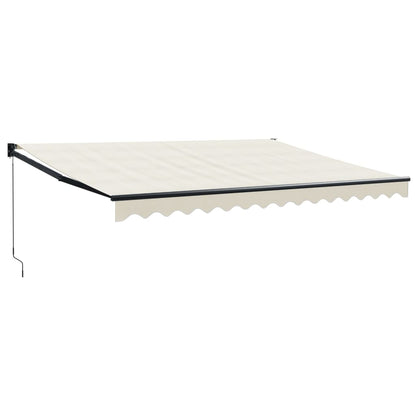foldemarkise manuel betjening 4,5x3 m stof aluminium creme