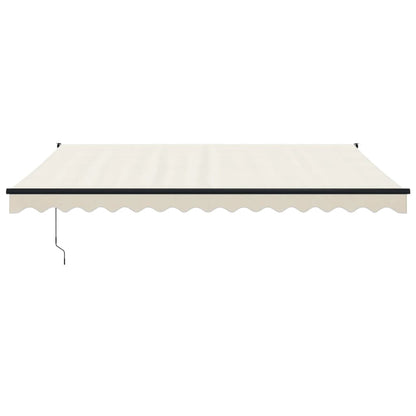 foldemarkise manuel betjening 4,5x3 m stof aluminium creme