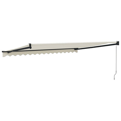 foldemarkise manuel betjening 4,5x3 m stof aluminium creme
