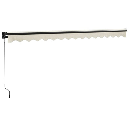 foldemarkise manuel betjening 4,5x3 m stof aluminium creme