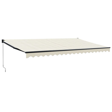 foldemarkise manuel betjening 5x3 m stof aluminium creme