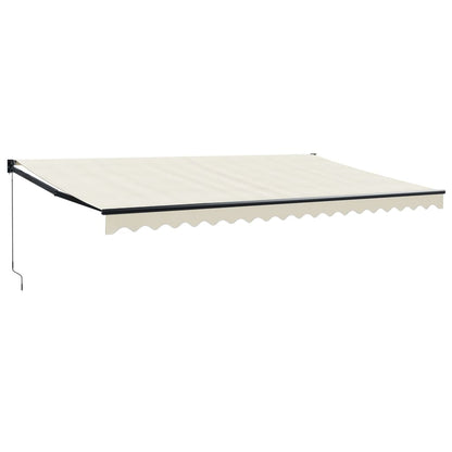 foldemarkise manuel betjening 5x3 m stof aluminium creme