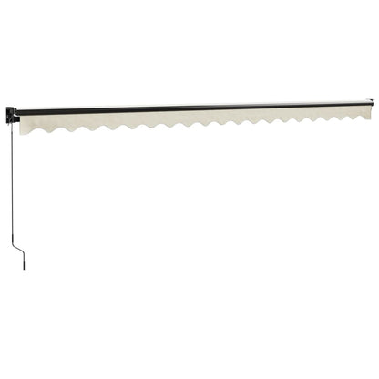 foldemarkise manuel betjening 5x3 m stof aluminium creme