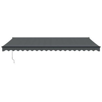 foldemarkise 5x3 m stof og aluminium antracitgrå