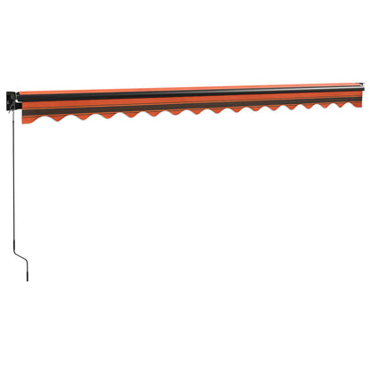 foldemarkise 4x3 m stof og aluminium orange og brun