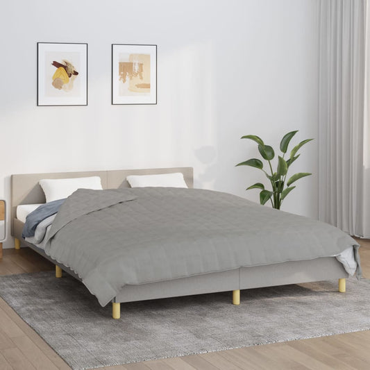 tyngdetæppe 220x230 cm 11 kg stof grå