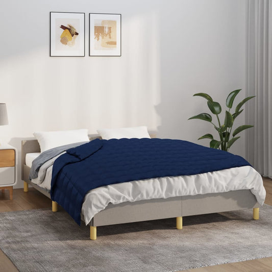 tyngdetæppe 152x203 cm 7 kg stof blå