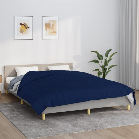 tyngdetæppe 220x240 cm 11 kg stof blå