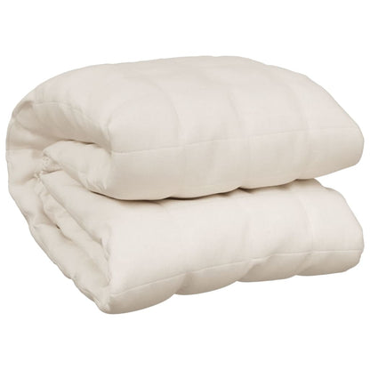 tyngdetæppe 220x230 cm 11 kg stof lys cremefarve