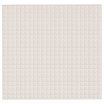 tyngdetæppe 220x230 cm 11 kg stof lys cremefarve
