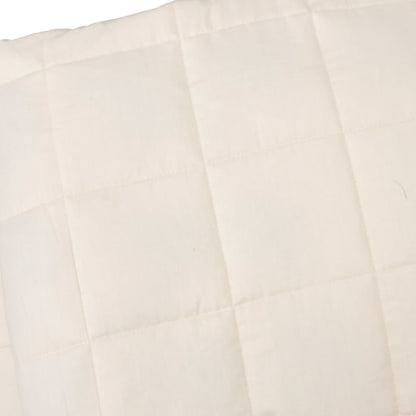 tyngdetæppe 220x230 cm 11 kg stof lys cremefarve