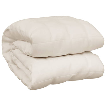 tyngdetæppe 220x240 cm 11 kg stof lys cremefarve