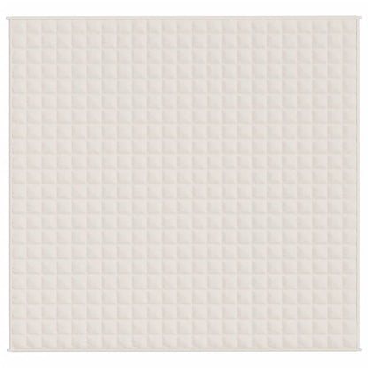 tyngdetæppe 220x240 cm 11 kg stof lys cremefarve