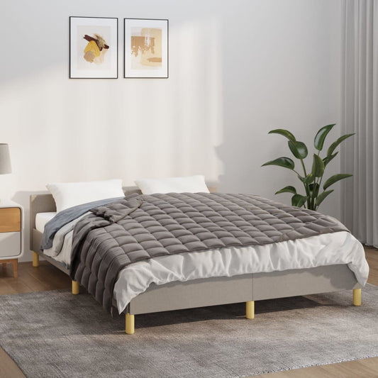 tyngdetæppe 152x203 cm 7 kg stof grå